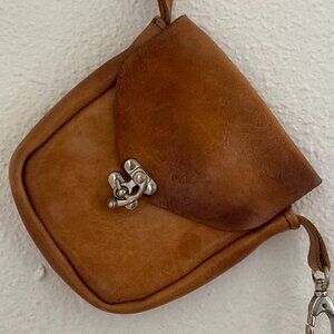 Leather Bag with Metal Closures